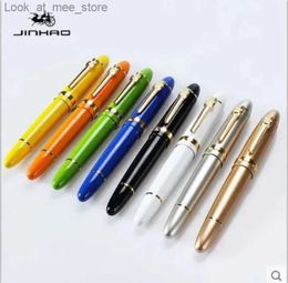 Vulpennen Vulpennen Nieuwste jinhao briefpapier rollerbalpen de balpen zilveren clip schroefdop 0,7 mm punt kantoorbenodigdheden pennen #159 Q240314