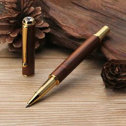 Vulpennen Vulpennen Redwood Massief houtmateriaal Handtekening Neutrale balpen 0,5 mm Creatieve balpen Gepersonaliseerde commerciële retro-schrijftool Q240314