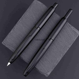 Fountain Pens Gift MAJOHN A1 Press Pen Retractable EF Nib 0.4mm Metal Matte Black writing Ink with Converter for students giftsvaiduryd