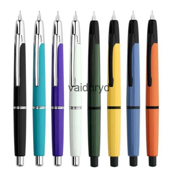 Plumas estilográficas Regalo MAJOHN A2 Prensa Resina Pluma Retráctil EF Nib Con Clip Convertidor Tinta Oficina Escuela Escritura Set Más ligero que A1vaiduryd1