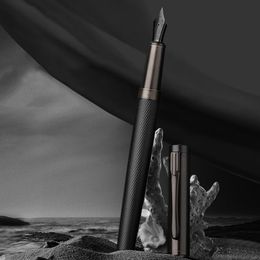 Füllfederhalter HERO Black Forest Pen, feine EFF-Feder, klassisches Design mit Konverter, Schreibmaterial aus Metall und Edelstahl, 230608