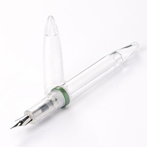 Stylos plume haute qualité 038Mm 05Mm stylo résine transparente grande capacité Piston remplissage étudiant écriture encre 230707