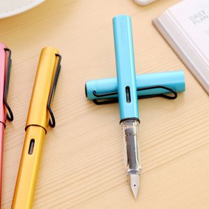 Stylos à plume de haute qualité 330 stylo en métal mode couleur transparente EF 038mm stylos à encre plume fournitures scolaires de bureau d'affaires 230707