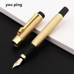 Vulpennen Hoge Kwaliteit 6006 Golden Dragon Business Office Pen Student School Briefpapier Levert Inkt kalligrafie pennen 230707