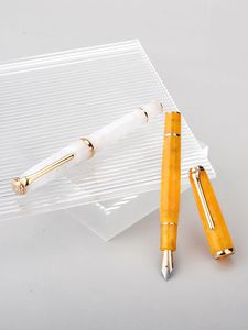 Fountain Pens Hongdian N1 Fountain Pen Tianhan Acryl High-End Calligraphy Pens Business Office Student Writing Special Gifts Pen inkt Pen 230421