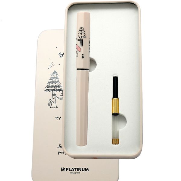 Stylos plume japonais platine petit météore stylo ensemble encre absorbeur sac cadeau 230818