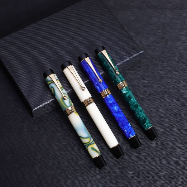 Jinhao 100 Tofu Century Series Pen Hai Bao Blue 18K Office Acrylique Calligraphie Signature Gift Pen Set 231128