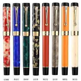 Fountain Pens Jinhao 100 Centennial Resin EF /F 18KGP M /gebogen NIB 0,5 /1,2 mm met converter Golden Clip Business Office Gift 220928