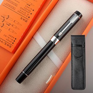 Fountain Pens Jinhao 100 Centennial Resin Pen Black F M Bent Nib Converter Writing Business Office Gift Ink 230814