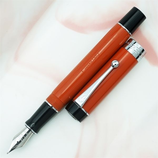 Stylos plume Jinhao 100 Centennial Resin Stylo plume rouge avec Jinhao EF/F/M/Bent Nib Converter Écriture Business Office Gift Ink Pen 220927