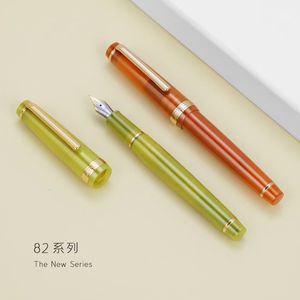 Stylos plume Jinhao 82 stylo transparence plastique Spin EF F M NIB affaires bureau fournitures scolaires écriture 230707