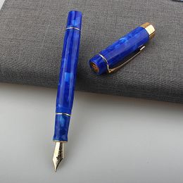 Fountain Pens Jinhao Centennial 100 Pen 18 kgp chapado dorado M NIB 0 7 mm de resina Tinta con un convertidor de negocios Regalo 230814