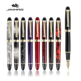 Stylos plume Jinhao Classic Pen Luxury Gold Trim Iraurita Tip Medium Writing Jin Hao 450 Office Signature School Calligraphy A6293 230608