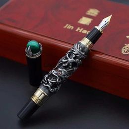 Vulpennen Jinhao Luxe Pen Dragon Vulpennen Hoge kwaliteit Pluma Stylo Plume Caneta Tinteiro FuenteTitanium Dolma Kalem Tips HKD230904