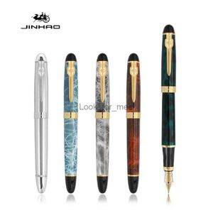 Stylos à plume Jinhao Royal stylo plume épée bouclier pince luxe or anneau garniture moyenne plume bureau Signature école calligraphie A6167 HKD230904