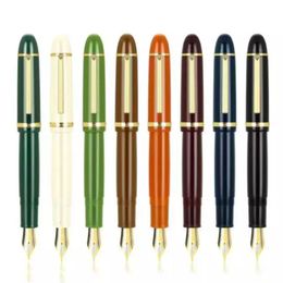 Stylos à plume Jinhao X159 #8 Fine Medium Nib Pen Noir Acrylique Grande Taille Écriture 231011