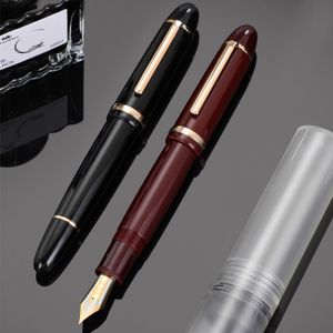 Fountain Pens JinHao X159 Acrylic Black Pen Metal Clip Extended Fine Nib F 05mm writing office school gifts pens 230608