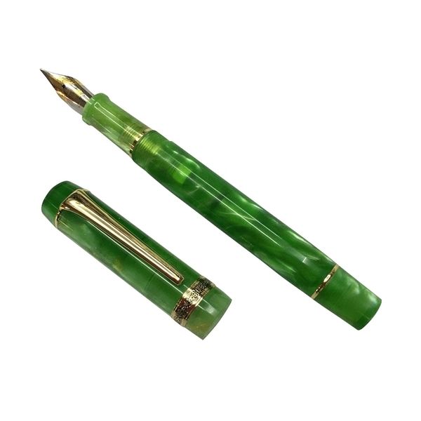 Plumas estilográficas Kaigelu 316A Pluma estilográfica de celuloide acrílico verde Hermosos patrones verdes EFFM NIB Pluma de escritura clásica Regalo 220923