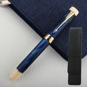 Fountain Pens Luxury -kwaliteit Jinhao 100 Resin Galaxy Blue School Supplies Student Office Stationair M NIB Pen 230814