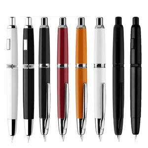 Fountain Pens MAJOHN A1 Press Pen Retractable Fine Nib 04mm Metal Ink with Converter for Writing color 230707