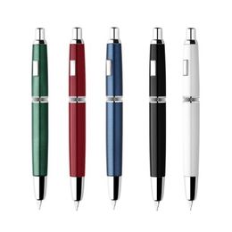 Fountain Pens Majohn A1 Druk op Intrekbare fijne NIB 0,4 mm metalen inkt met converter voor het schrijven van kleur 221007