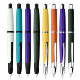 Fountain PENS MAJOHN A2 Druk op Fountain Pen Intrekbare EF NIB 0,4 mm Resin Ink Pen Converter voor offcie schoolbenodigdheden schrijven inkt pennen 230814