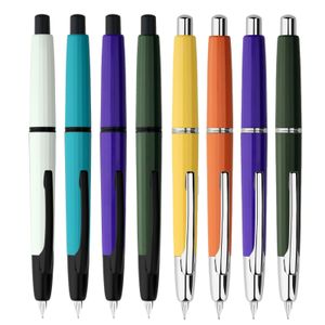 Fountain PENS MAJOHN A2 Druk op Fountain Pen Intrekbare EF NIB 0,4 mm Resin Ink Pen Converter voor offcie schoolbenodigdheden schrijven inkt pennen 230817