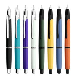 Fountain Pens Majohn A2 Press Resin Fountain Pen retráctil EF Nib con clip Converter Ink Pen Office Escuela Set más ligero que A1 230814