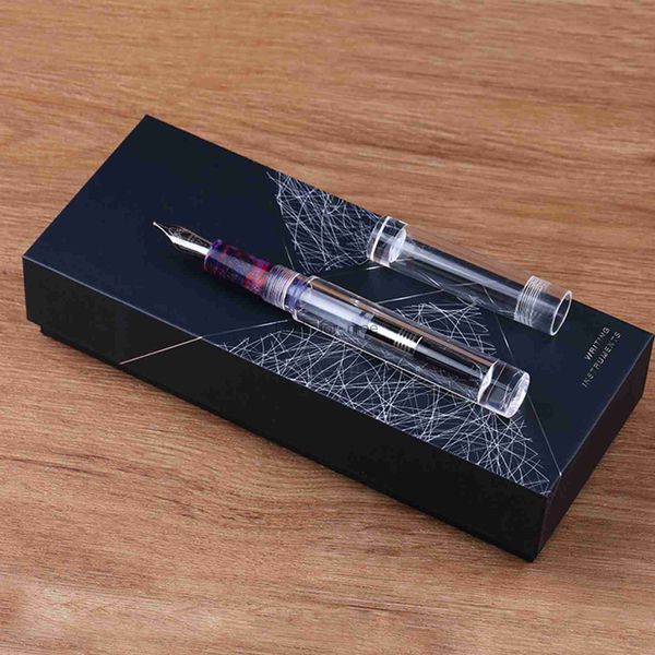 Stylos à plume Nouveau stylo plume MAJOHN C1 compte-gouttes Transparent EF F M plumes stylo à encre école bureau stylos d'écriture cadeaux de noël avec boîte d'origine HKD230904