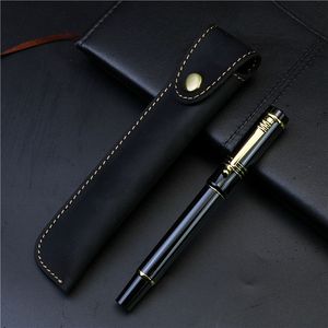 Fountain Pens Gepersonaliseerd Custom Exquisite Leather Case Birthday Cadeau Hoogte Pen Luxe Nib zonder inkt 230323