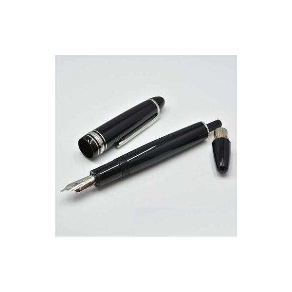 Stylos à plume en gros série de luxe 149 brillant noir Sier Clip M Nib stylo sans stylo livraison directe bureau école entreprise industrie DHj6G