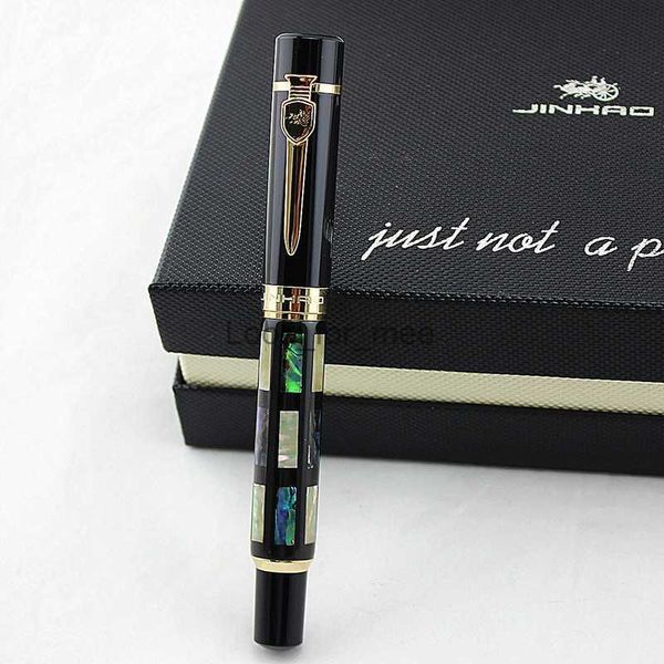 Stylos à plume avec véritable coquille de mer stylo plume de luxe/stylo à bille Jinhao 650 noir 18kgp moyen HKD230904
