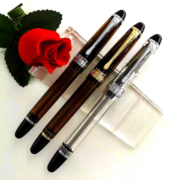 Stylos Plume Yongshen 699 Stylo De Remplissage Sous Vide Haute Qualité Acrylique Barils Transparents Bureau D'affaires Encre D'écriture Avec Boîte-Cadeau 230803