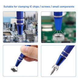 Four Claw Electronic Component Grabber IC Extracteur Pickup Patch Patch IC IC Suck Pen Metal Grabber Electronic Repair Tool