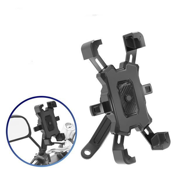 Supports de téléphone portable de vélo à quatre griffes, serrure à une clé, supports automatiques de voiture électrique et de moto, support de livraison de nourriture à emporter