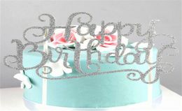 Quatre couleurs en cristal strass de joyeux anniversaire brillant gâteau anniversaire pour enfants anniversaire de fête d'anniversaire gâteau topper4502487