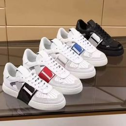 Chaussures décontractées quatre couleurs marque de luxe VTN baskets en cuir fond épais Couple avec les mêmes chaussures blanches décontractées boîte à lacets