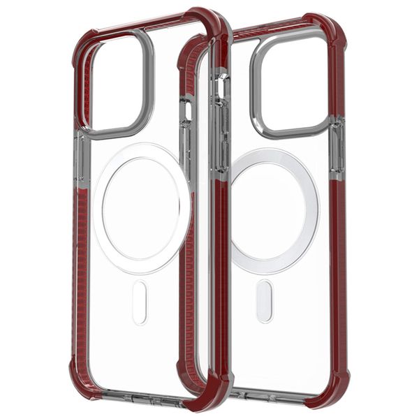 Coque de téléphone en acrylique transparent aux quatre coins, étui de chargement magnétique sans fil pour iphone 15Pro Max 14 13 12 11