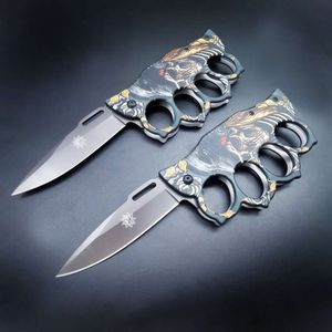 Vier Ghost Set Head Folding Small Self Defense Outdoor Military Fist Buckle Knife Finger Tiger Window Breaker 444132