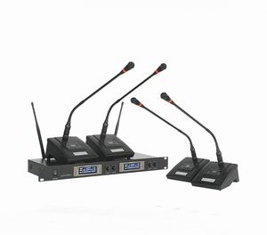 Système de microphone de conférence à quatre cols de cygne sans fil pour karaoké de salle de classe d'église de salle de réunion