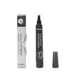 Quatre têtes de tatouage de sourcils stylo fine croquis liquide sourcils émertisseurs imperméables de longue durée de fourche durable