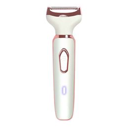 Afeitadora Cuatro en Uno para mujer, maquinilla eléctrica para cortar el pelo con carga USB, dispositivo de depilación para piernas, axilas, vello púbico en parte privada