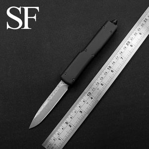 Quatre types de lame en acier UT Damas couteau tactique extérieur haute dureté (CNC) 6061-t6 manche en aluminium couteau de poche EDC couteau de chasse de camping
