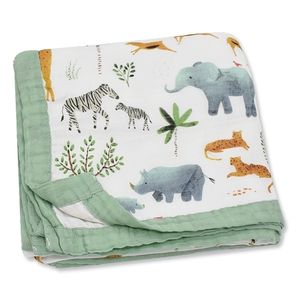 Quatre couches 70% bambou 30% coton bébé mousseline couverture enfants serviette de bain literie infantile pour nouveau-né bébé couverture infantile Wrap 120X120CM 201111