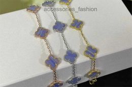 Bracelet trèfle à quatre feuilles Cleef Van Bracelets de créateurs Bracelets Vanly Clefly marque de luxe charme d'amour pour femmes pierre violette turquie cohérent professeurs d'ongles de tennis