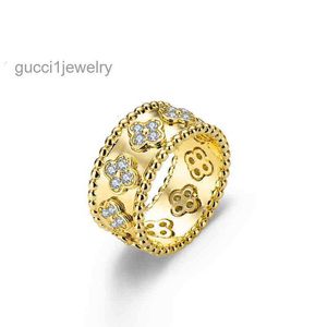 Klavertje vier Cleef Ring Caleidoscoop Ringen voor Vrouwen Goud Sier Diamond Nail Ring Ringen Valentine Party Designer Sieraden