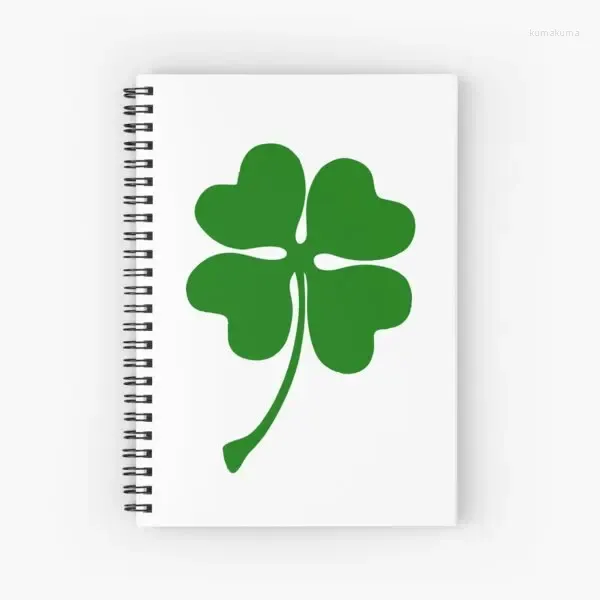 Clover Spiral Journal Notebook for Women Men Memo Notepad Sketchbook Diary Book Study Notes Office Supplies Office Supplies