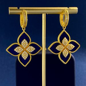 Vier blad klaverstudie oorbel ontwerper sieraden goud zilveren parelmoer groene bloem earring link ketting dames cadeau 4054 6012 8172 2634