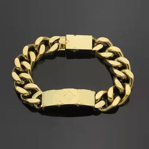 bracelet d'identification de fleur à quatre feuilles pour hommes luxuriou classique bijoux en acier inoxydable mode bracelet dominateur homme de créateur