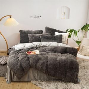 Vierdelige Warm Pluche Beddengoed Sets King Queen Size Luxe Dekbedovertrek Kussensloop Dekbedovertrek Merk Bed Dekbedden Sets Hoge Quali261x